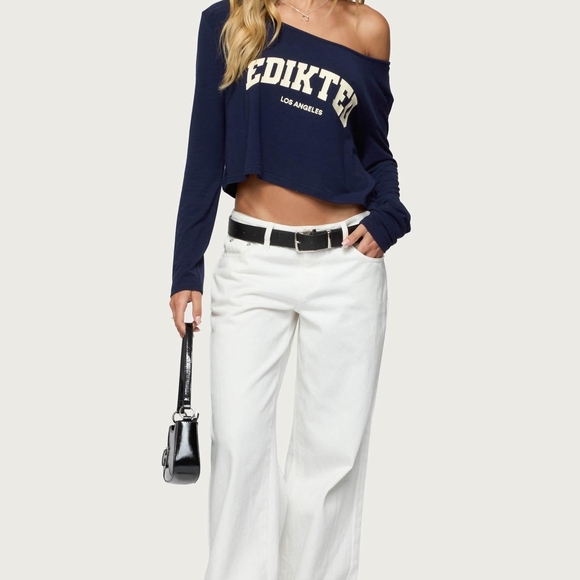 NWT Edikted LA Babe Off Shoulder Top - Picture 2 of 4